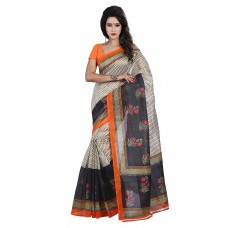 The Fashions Hub Women's Art Silk Saree (Avr blue_Multi-Coloured
